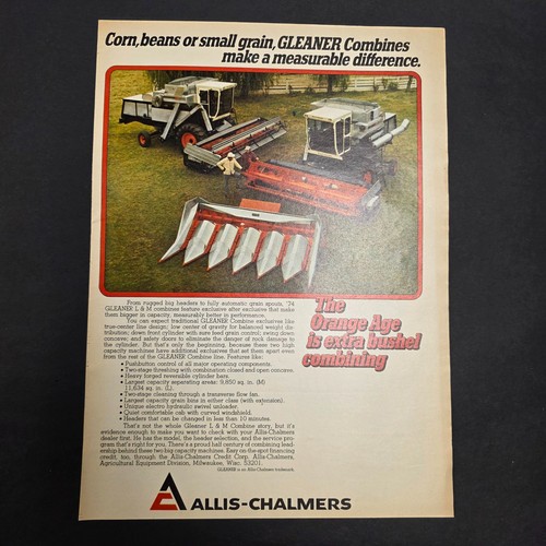 Vintage allis chalmers gleaner - vintage, allis-chalmers